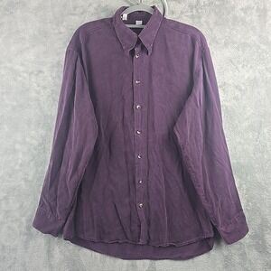 Vintage Haupt Button Up Shirt Mens 42L 16.5 90s Corduroy Multicolor Made Germany